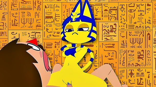 anal, blowjob, cumshot - ankha zone hentai