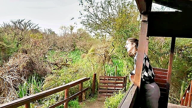 John & Sky - teen blowjob outdoor John & Sky