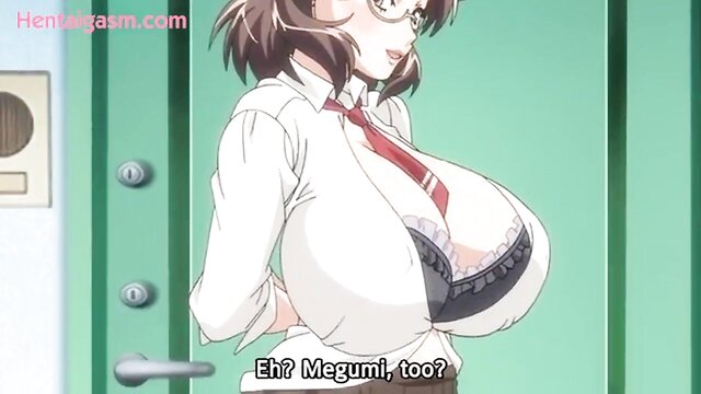 big tits, japanese, hentai - milf steps in and gives her stepson a creampie