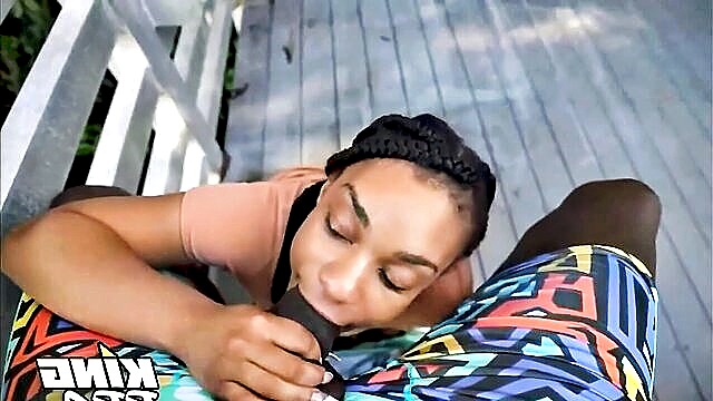 cumshot, blowjob, big dick - big tits outdoor sex