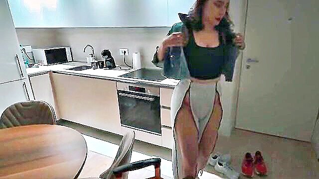 cum in pussy, brunette, cowgirl - step mom and step son porn video