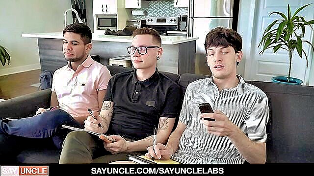 say uncle labs, anal, threesome - gay love threesome