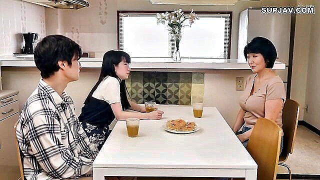 asian, brunette, japanese - japanese milf sucks dick