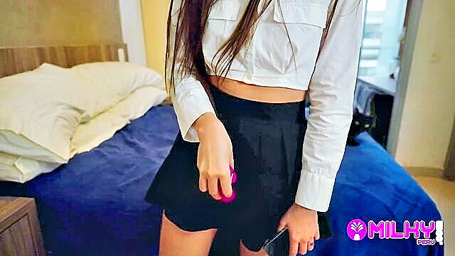 hot brunette takes you to her apartment for wild sex : Milky Peru