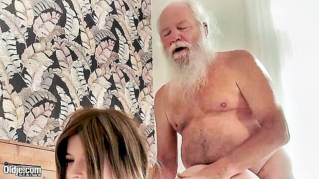 Cream, Geri, Inge - tight teen creampied by grandpa