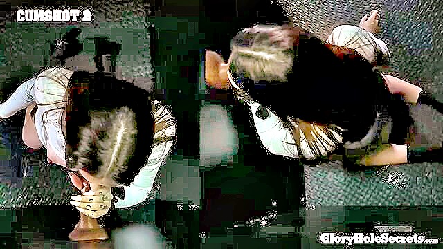 gloryhole secrets, swallows cum, tattooed brunette - tattooed brunette gloryhole
