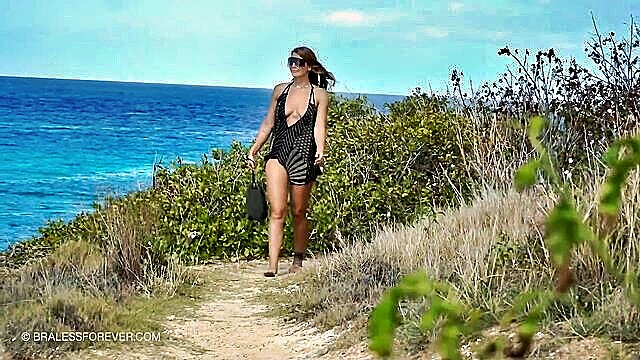 sexy, erotic, nude - voyeur rocky cliff