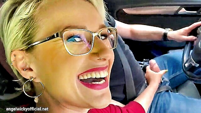 Angel Wicky - spontaneous car fuck with angel wicky