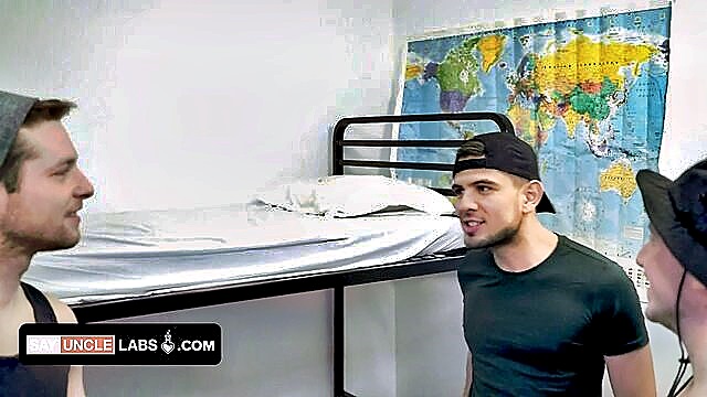 gay sayuncle, teens 18+, gay porn - frat bros prank gay fuck