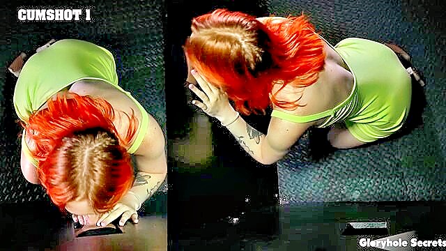 gloryhole secrets, up and down, gloryhole - redhead gloryhole bobbing