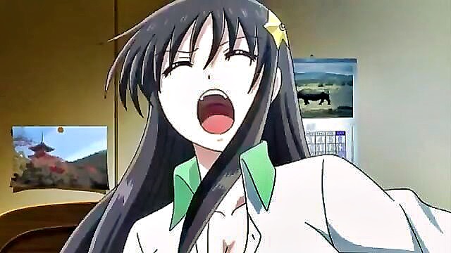 big tits, titty fuck, shaved pussy - hentai schoolgirl creampie