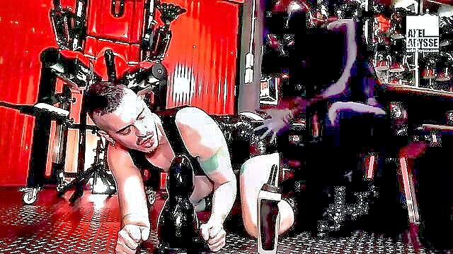 piercing, mask, dildo - fisting axel abysse mask