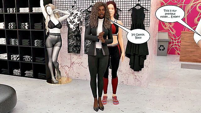 two women turn into mannequins for risqué retail display in comic book inspired video : clarabelle38