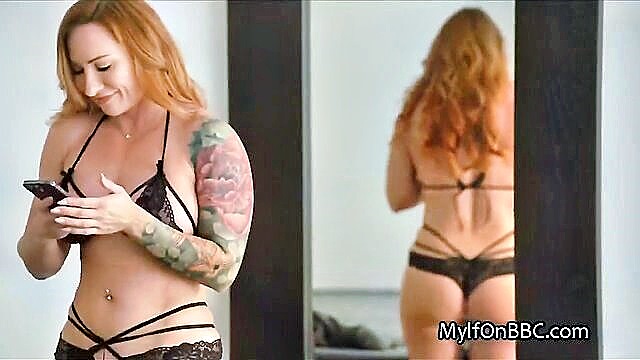 milf, bbc, lingerie - black milf in saucy lingerie