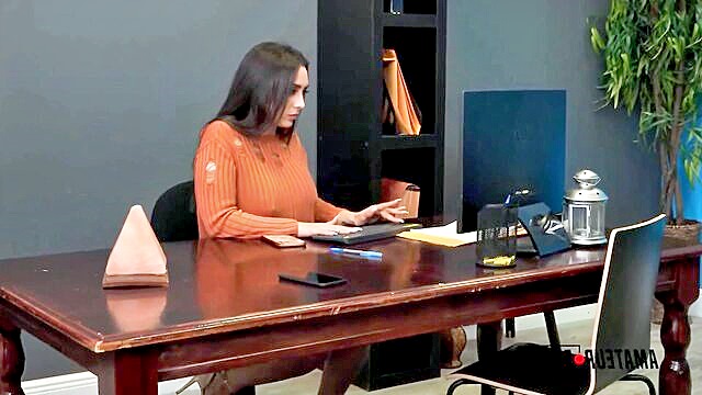 Lilly Hall - horny boss gets down and dirty with his busty intern