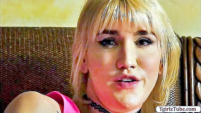 blowjob, blonde, ladyboy - lena paul big tits