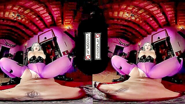 big tits, cumshot, blowjob - vr busty slut uniform