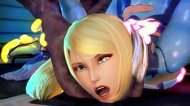 blonde teen, hardcore, monster sex - samus ridley 3d porn