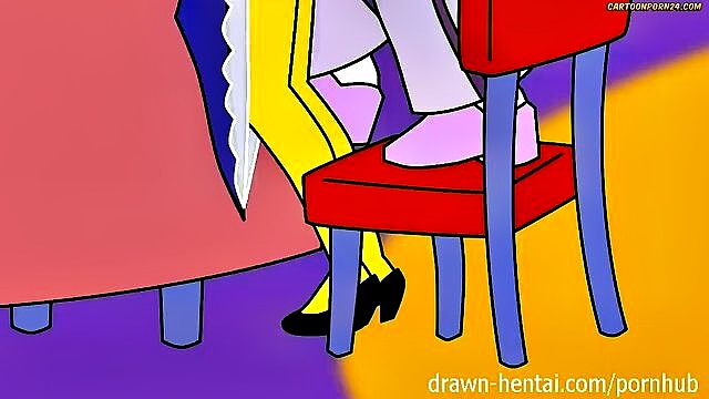 drawn hentai, simpsons, cartoon - cartoon xxx from behind