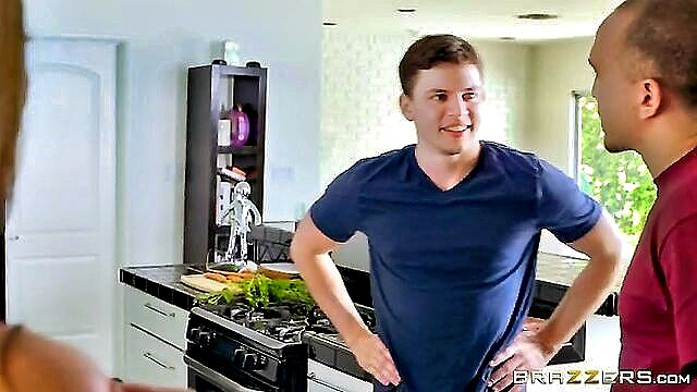 cum on tits, kitchen, pussy - kendra lust kitchen seduction