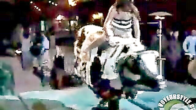 chick, mechanical, bull - mechanical bull ass ride