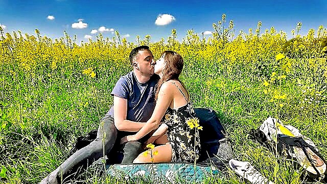 french, amateur, big tits - free doggystyle sex in field