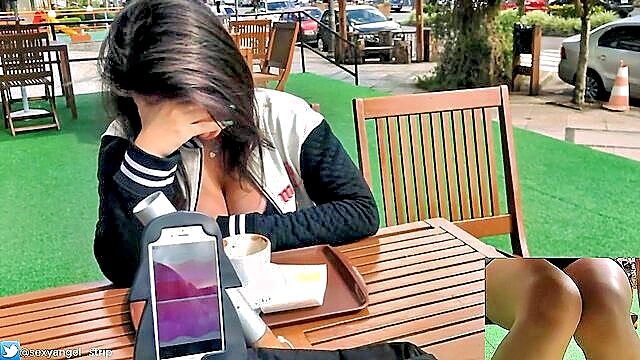 Emanuelly Raquel - public female orgasm interactive toy beautiful face agony torture may 16th 2019