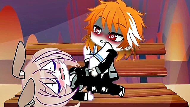 gacha, gacha heat, gacha porn - public bench fuck gacha