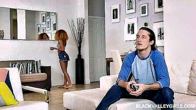 interracial threesome, threesome, interracial - eboblack threesome with ebo forbidden fruit