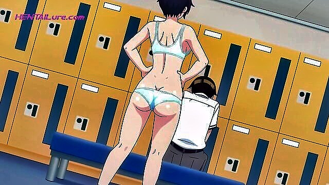 anime sex, hentai ass, anime hentai - rough sex in locker room