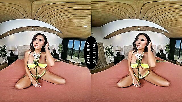 brunette, big tits, blowjob - spic virg vrvideo