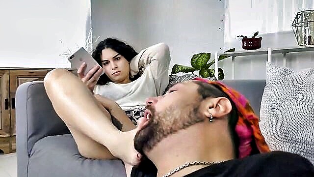 foot gagging, foot fetish, foot worship - foot gagging beautiful