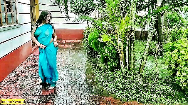 cum, cumshot, ass - desi outdoor sex on rainy day