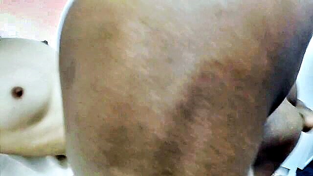 black, wife, amateur - black man cums on back