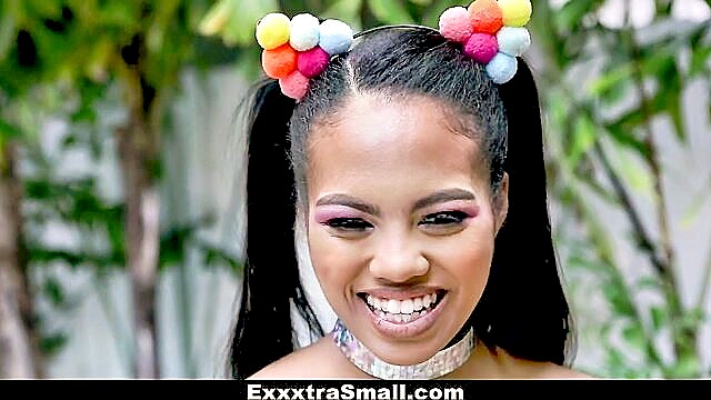 fat cock, black girl, girl fuck - petite girl overwhelmed by huge dick