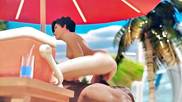 orgasm (female), bottomless, yuuka kazami (touhou) - tracer hot bikini scene