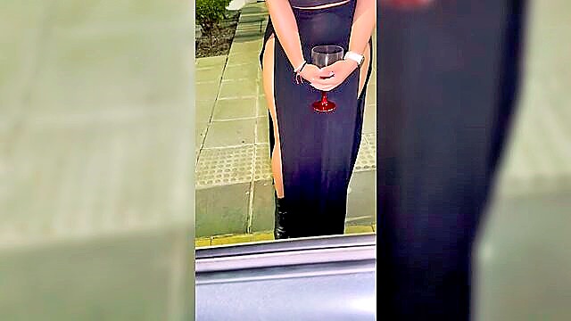 18 year old, sexy latina, cum on pussy - colombiana gets fucked in public car