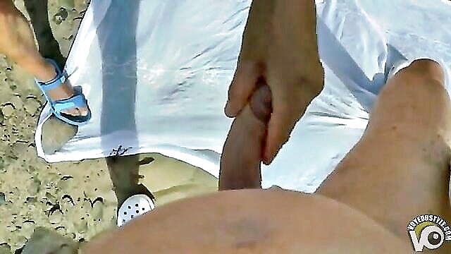 groped, broad, mature - woman gets fucked by two older guys