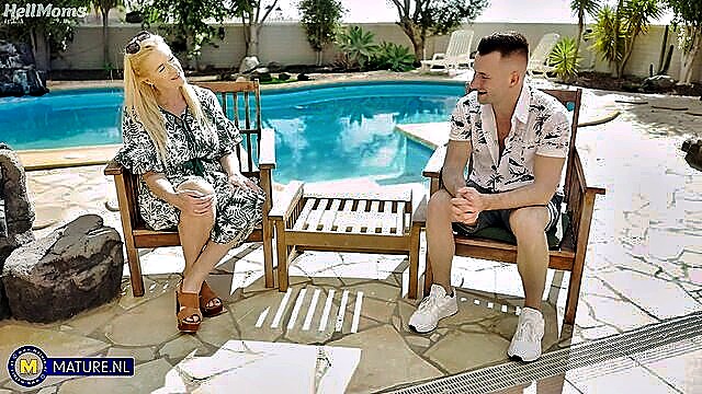 mom, outdoor, mature - pierced darkie banged by nephew
