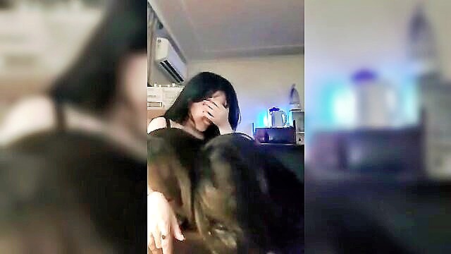 cam, teenager, lesbian kiss - korean girl kissing scene