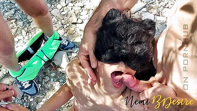 big cock, amatoriale italian, ball licking - a wife shares her italian husband with his friends indulging in oral pleasure and receiving their cum on a beach setting in november 2021