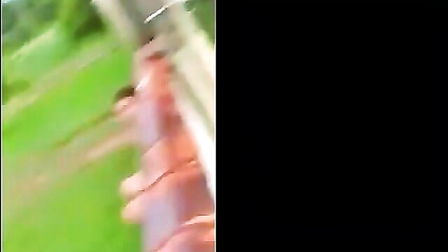 young, girlfriend, dress - girl in white dress pisses outdoors