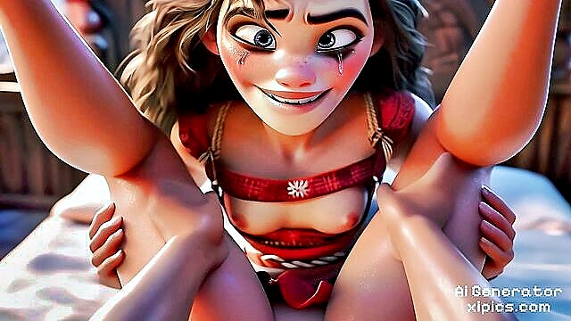 anime, hentai, cartoon - moana r34 animation
