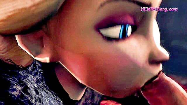 cartoon sex, anime blowjob, hentai sex - elsa hentaisecret in 4k