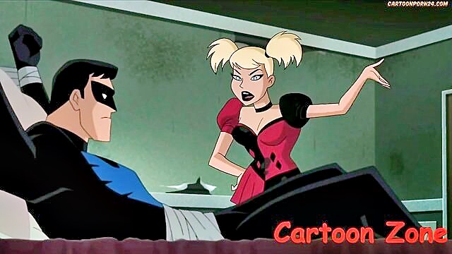 teenager, young, anime - harley quinn nightwing hentai
