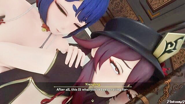 foot smother, shocked, rabbit - pink sama liyue prank