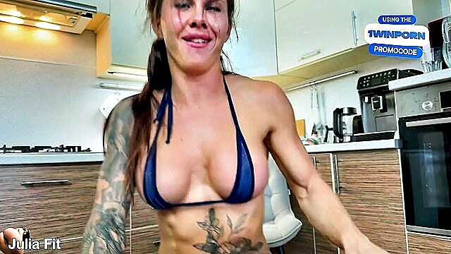 Julia Fit - anal kitchen with tasty ass to mouth