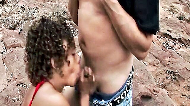sucking and fucking, african slut, cock out - eboblack raw outdoor action