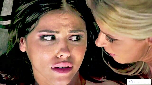 mom sex, family sex, in the bed - stepmom and teen threesome