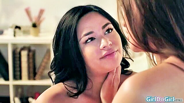 lesbian, big tits, threesome - orgasm hotline lesbian